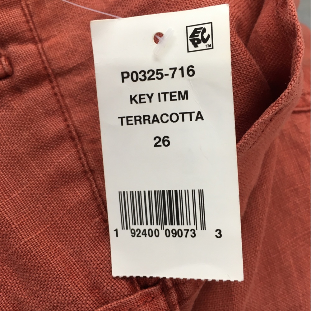 Sanctuary 100% Linen Crop Cargo Pants 28 Red Terracotta Casual Relaxed Lagenlook - Picture 4 of 11